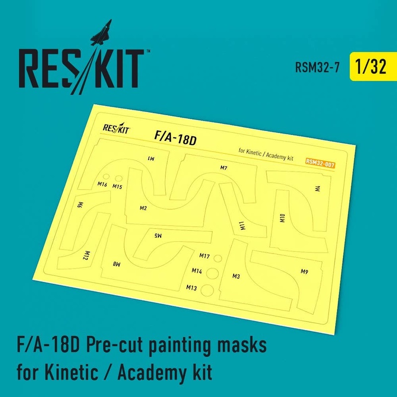1/32 F/A-18D Pre-cut painting masks for Kinetic / Academy kit
