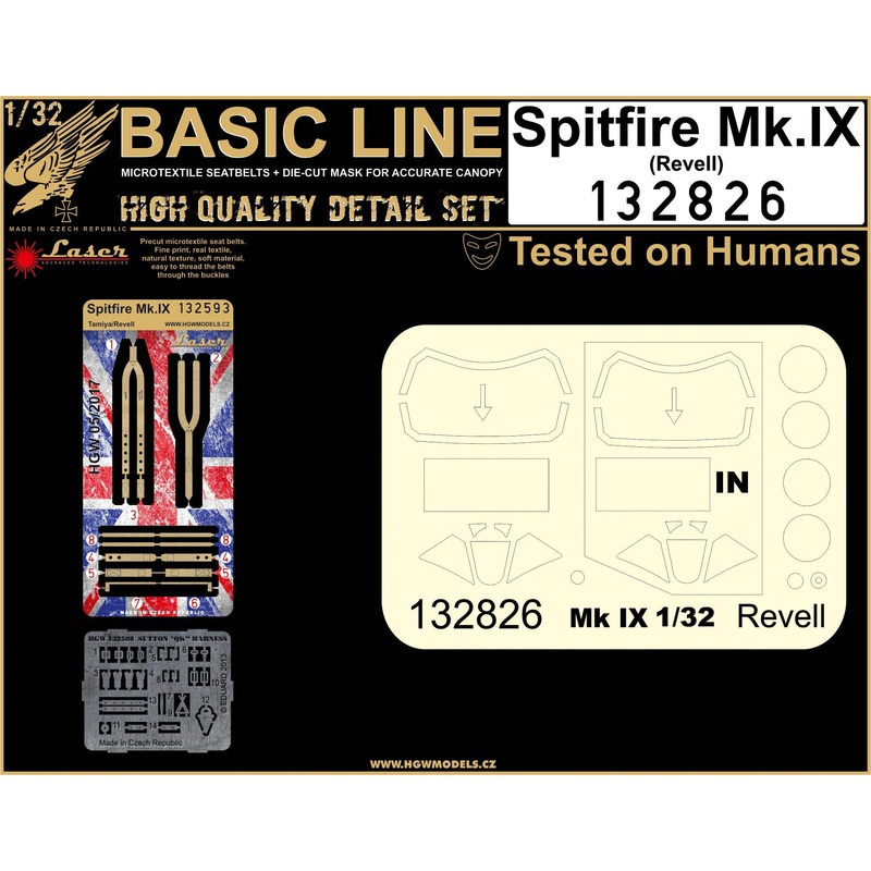 1/32 Spitfire Mk.IX Seatbelts w/Masks (for Revell)
