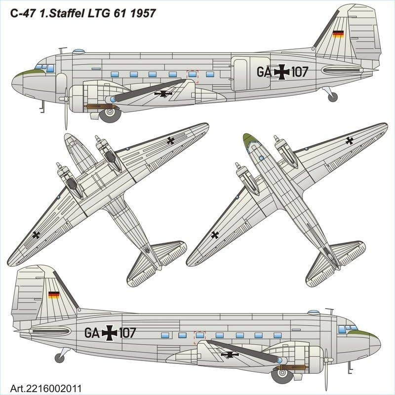 1/87 Douglas C-47 Luftwaffe LTG61 1957