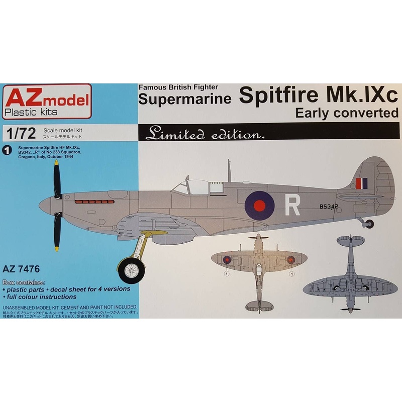 1/72 Spitfire Mk.IXc Early Converted