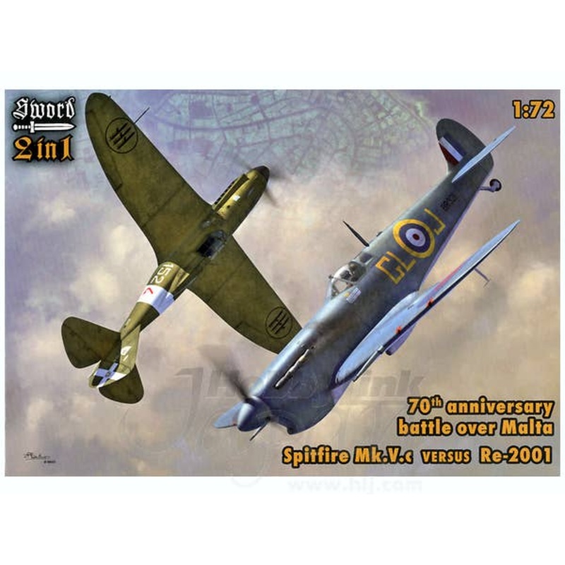 1/72 Spitfire Mk.V.C versus Re-2001 (70th anniversary battle of Malta)