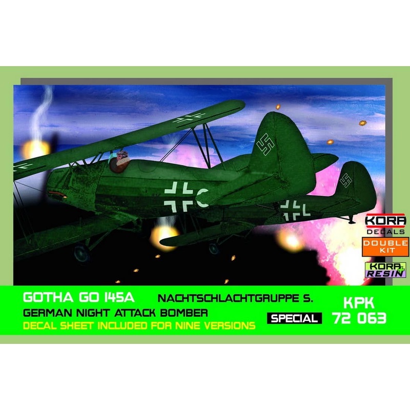 1/72 Gotha Go 145A German Night Attack Bomber (2 Kits)