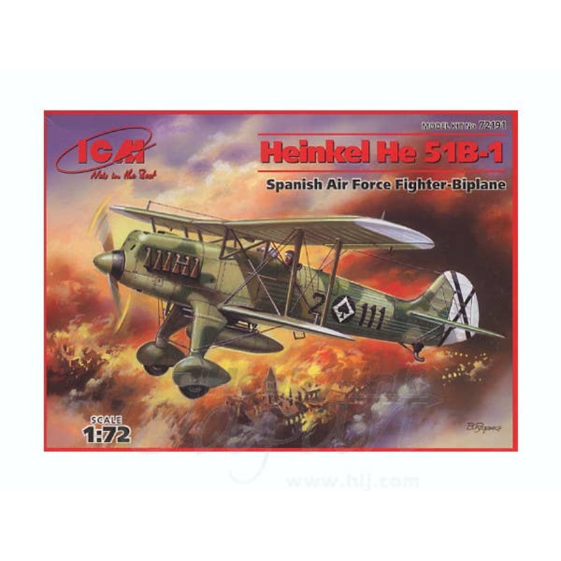 1/72 Heinkel He 51B-1 Spanish Air Force Fighter-Biplane