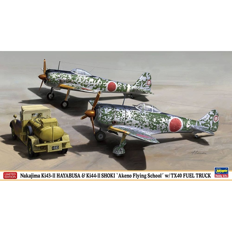 1/72 Nakajima Ki-43-II Hayabusa & Ki44-II Shoki Akeno Flying School w/TX40 Fuel Truck