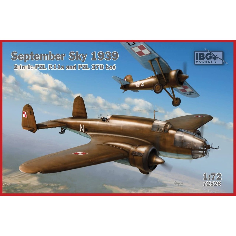 1/72 September Sky 1939 2 in 1: PZL P.11a and PZL 37B Los