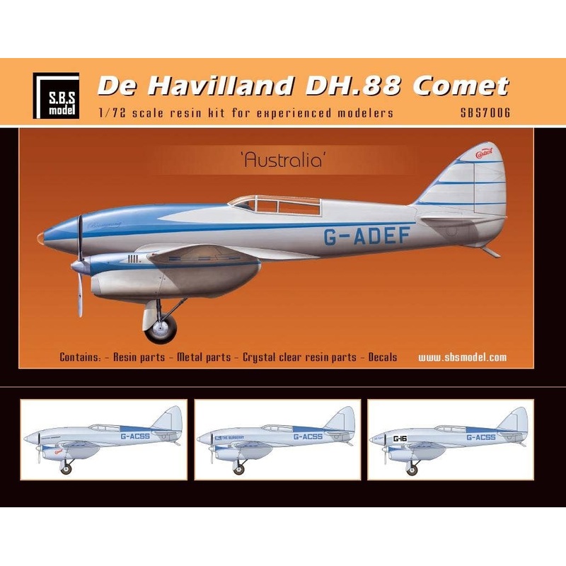 1/72 De Havilland DH-88 Comet 'Australia'