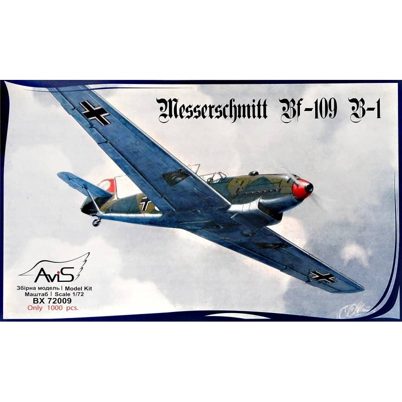 1/72 Messerschmitt Bf-109 B-1 WWII German Fighter