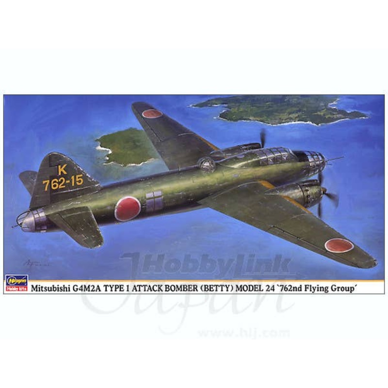 1/72 Mitsubishi G4M2A Type 1 Attack Bomber (Betty) Model 24 762nd Flying Group