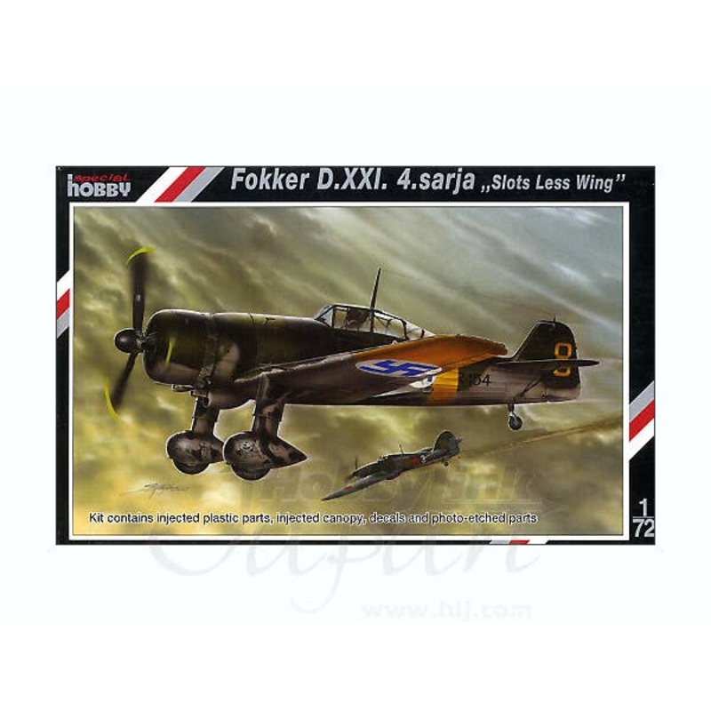 1/72 Fokker D.XXI. 4.sarja "Slots Less Wing"
