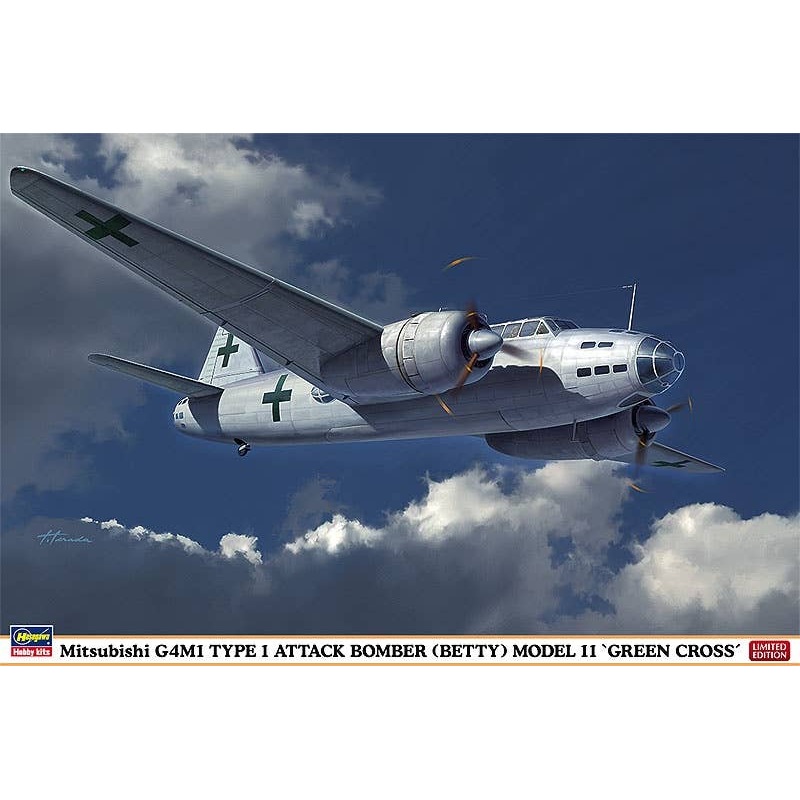 1/72 Mitsubishi G4M1 Type 1 Attack Bomber Model 11 "Green Cross"
