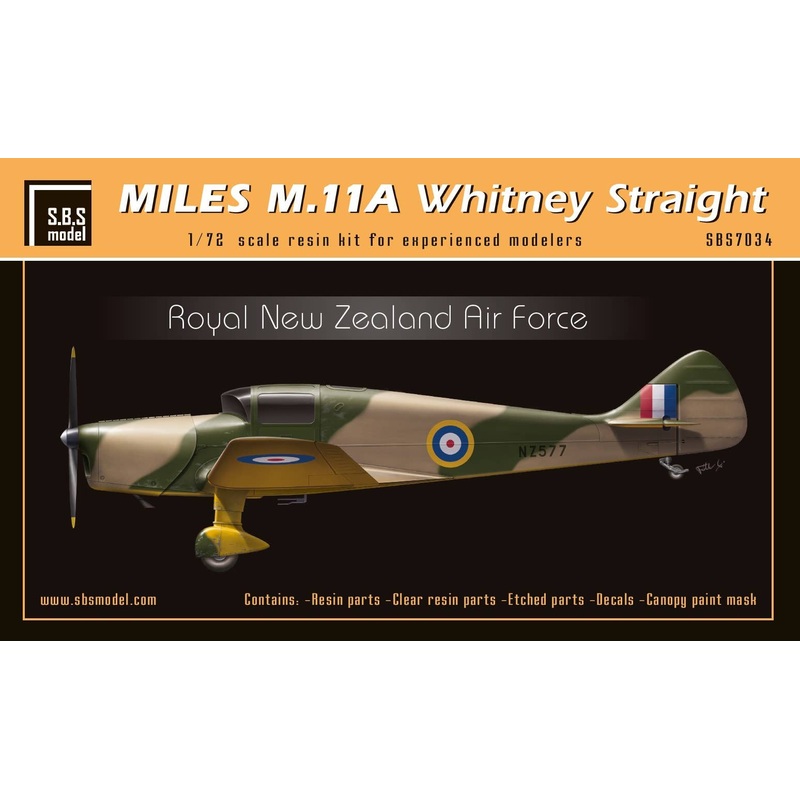 1/72 Miles M.11A Whitney Straight Royal New Zealand Airforce
