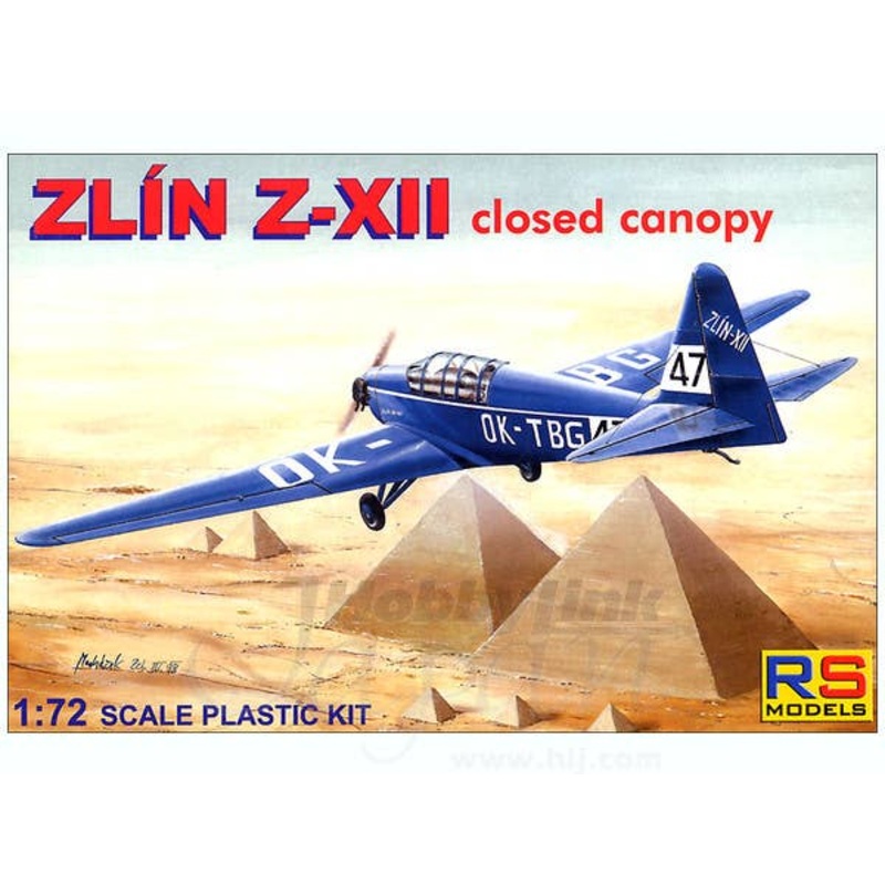 1/72 Zlin Z-XII Closed Canopy