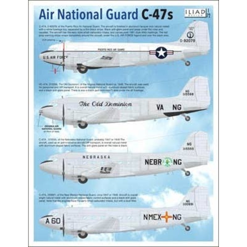 1/72 Air National Guard C-47s