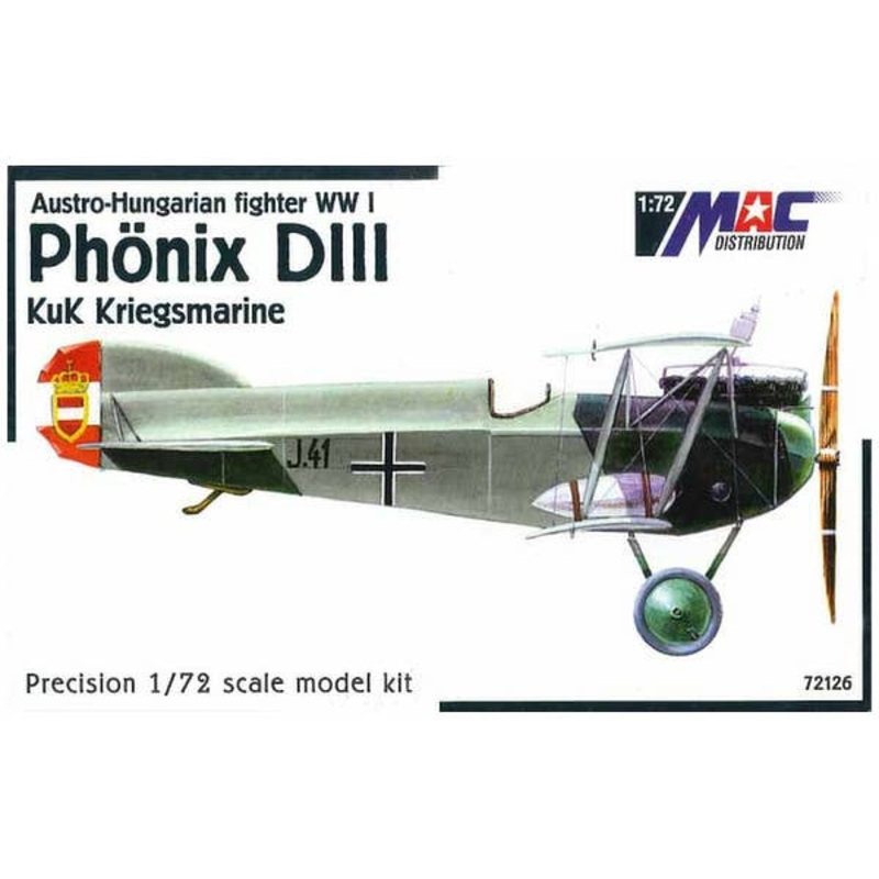 1/72 Austro-Hungarian Fighter WWI Phoenix D.III KuK Kriegsmarine