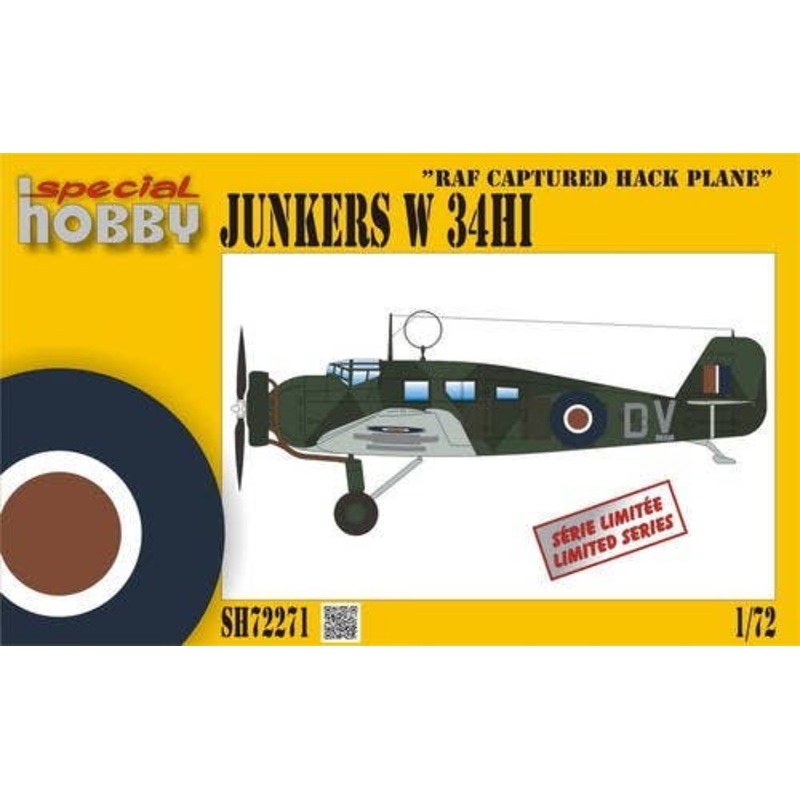 1/72 Junkers W-34Hi "RAF Captured Hack Plane"