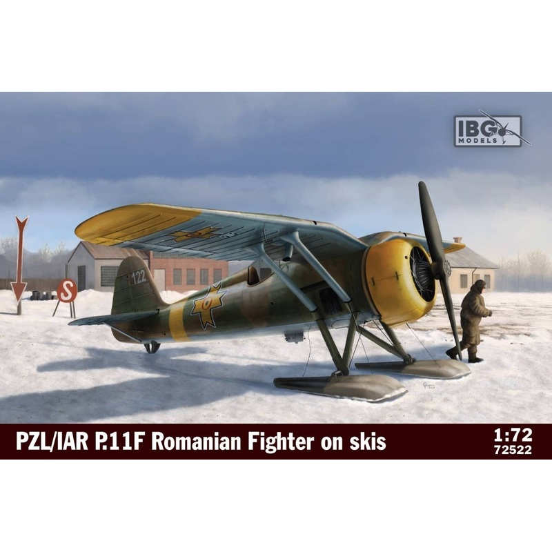 1/72 Romanian PZL P.11F Gull wing Fighter Ski Equipped