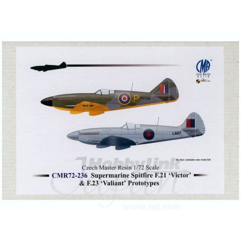1/72 Spitfire F.21 Victor & F.23 Valiant Prototypes
