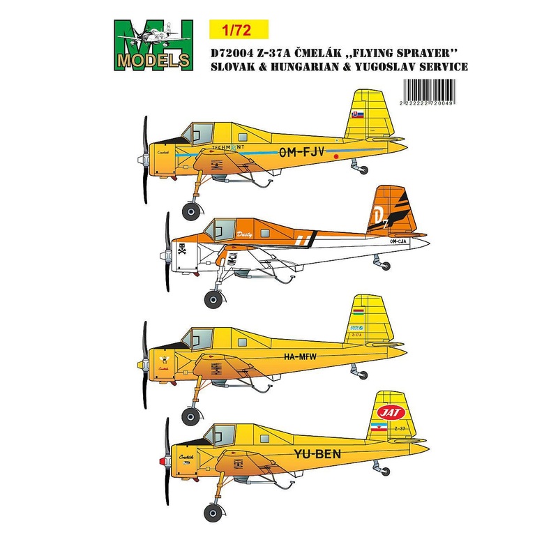 1/72 Z-37A Cmelak/Bumblebee 'Flying Crop-Duster' Slovak, Yugoslav & Hungarian service