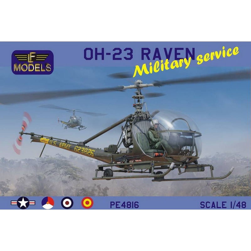 1/48 OH-23 Raven 'In military service' (2x US Army Vietnam, US Army Training unit,Spain, the Netherlands, UK)