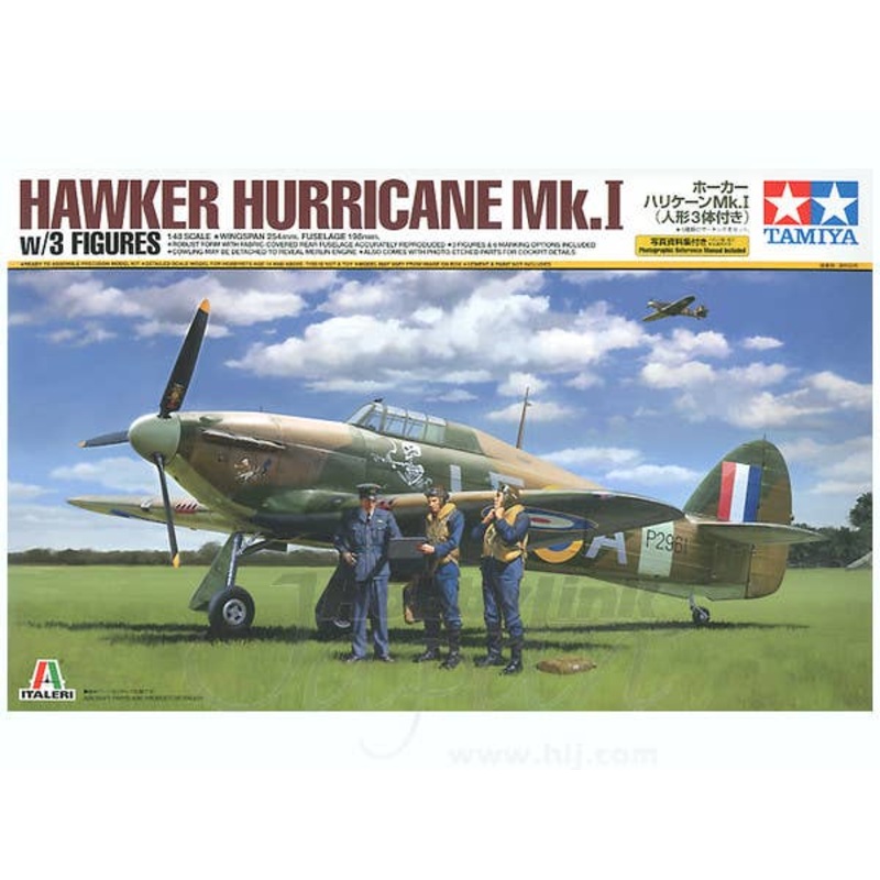 1/48 Hawker Hurricane Mk.I (w/3 Figures)
