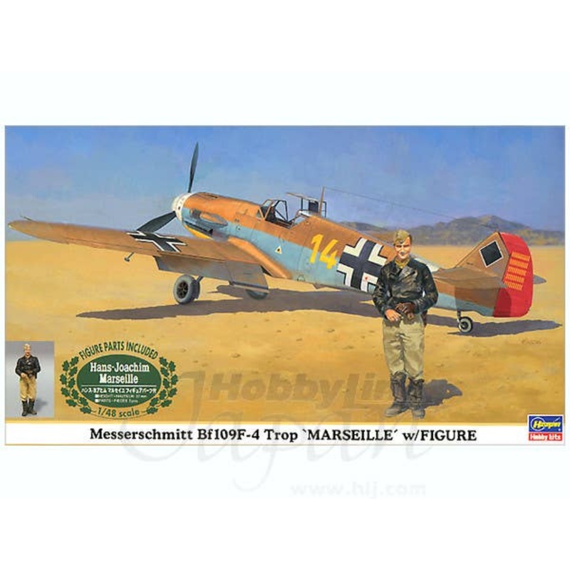 1/48 Messerschmitt Bf109F-4 Trop "Marseille" w/Figure
