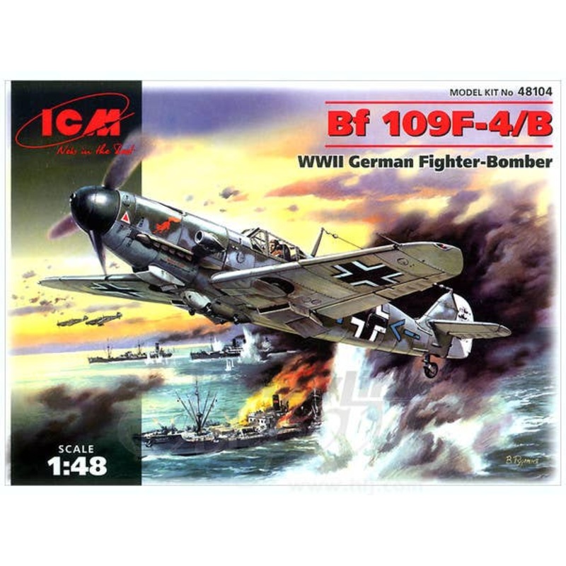 1/48 B-Grade Bf109F-4/B WWII German Fighter-Bomber