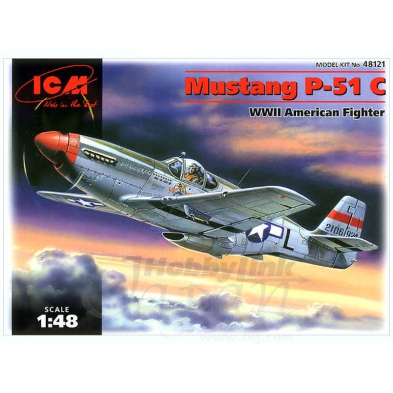1/48 Mustang P-51 C WWII American Fighter