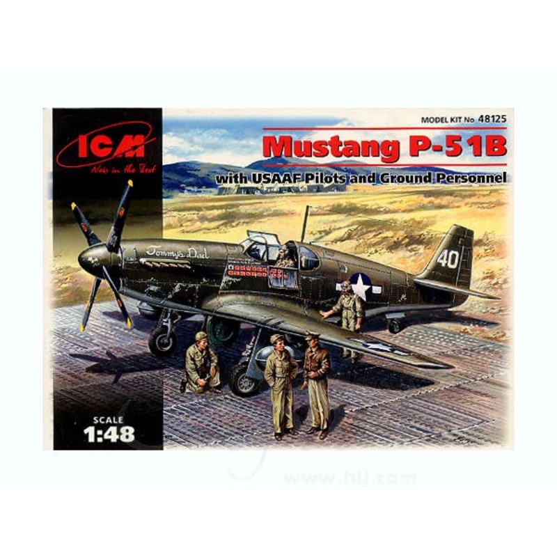 1/48 Mustang P-51B w/USAAF Pilots & Ground Personnel