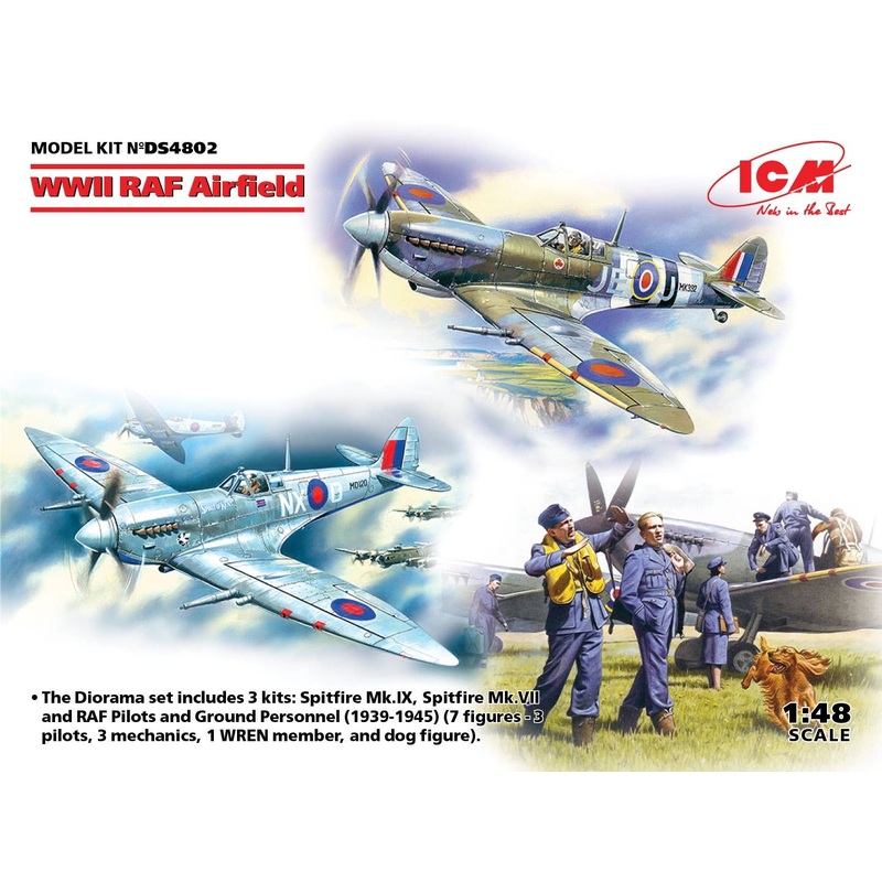 1/48 WWII Royal Air Force Airfield Scene Set