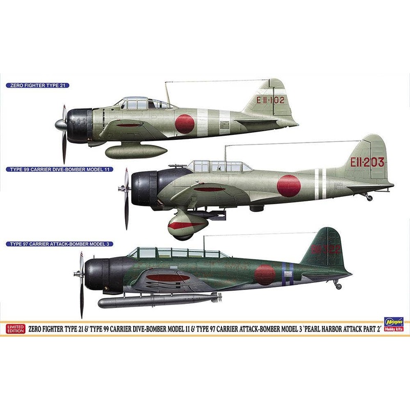 1/48 Zero Fighter Type 21 & Type 99 Carrier Dive-Bomber Model 11 & Type 97 Carrier Attack-Bomber Model 3