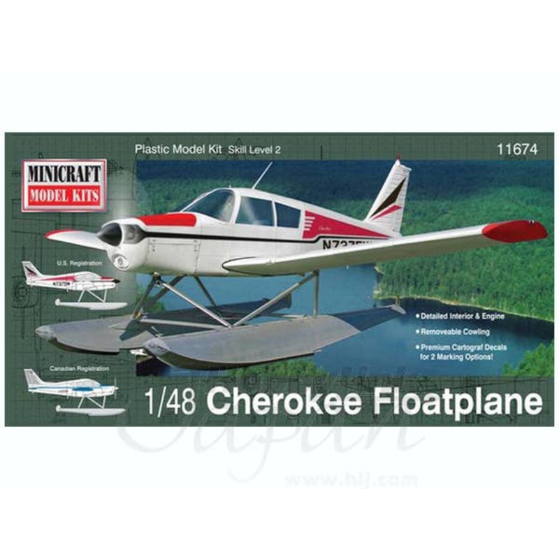1/48 Piper Cherokee Seaplane Type w/Float (USA & Canada Marking)