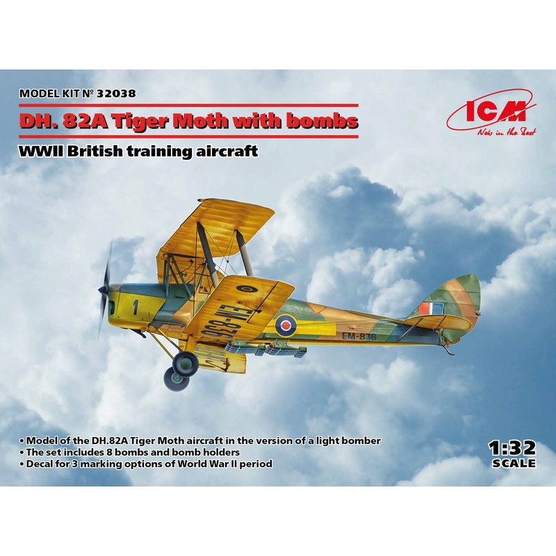 1/32 De Havilland D.H82A Tiger Moth Light Bomber