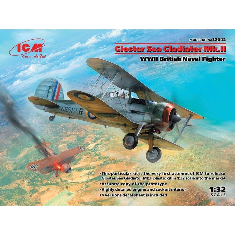 1/32 Gloster Sea Gladiator Mk.II WWII British Naval Fighter