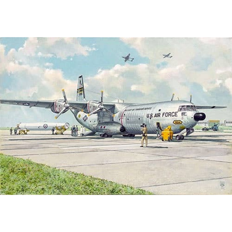 1/144 US Douglas C-133 Large Transport Aircraft + PGM-17 Thor Intermediate Range Missile
