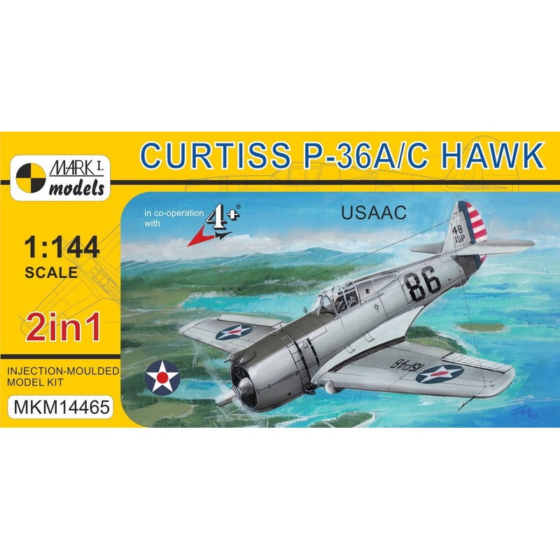 1/144 Curtiss P-36 Hawk 'USAAC' (2in1)