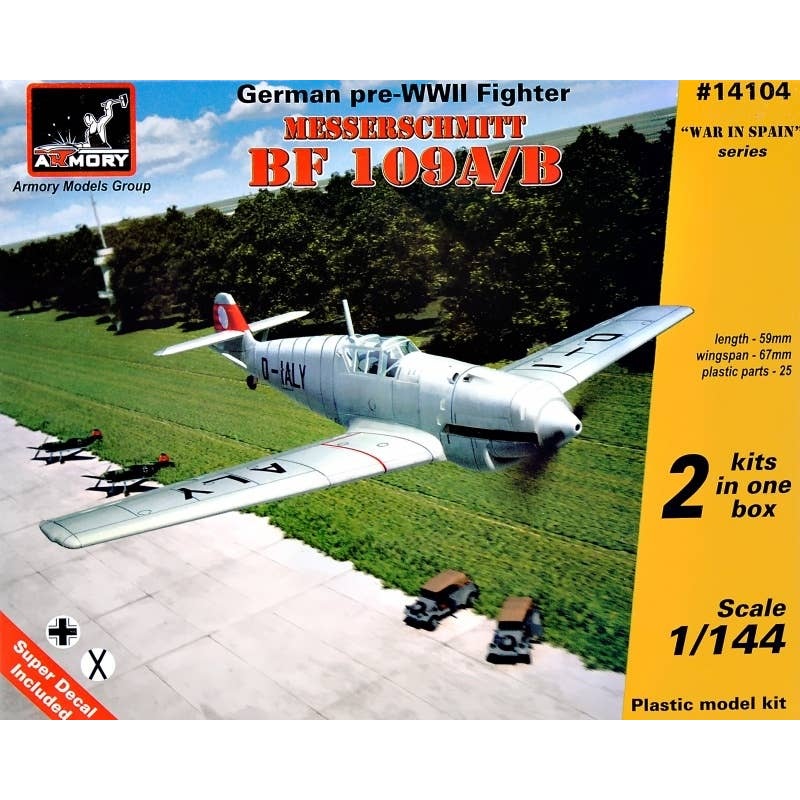 1/144 Messerschmitt Bf 109A/B, German Pre-WWII Fighter