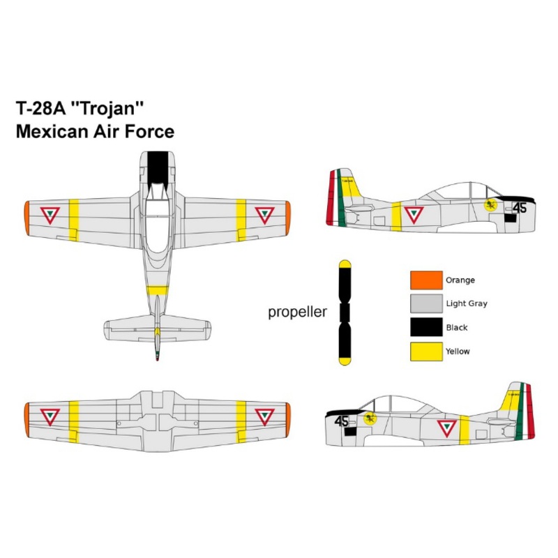 1/144 N.A. T-28A Trojan Mexican Air Forces