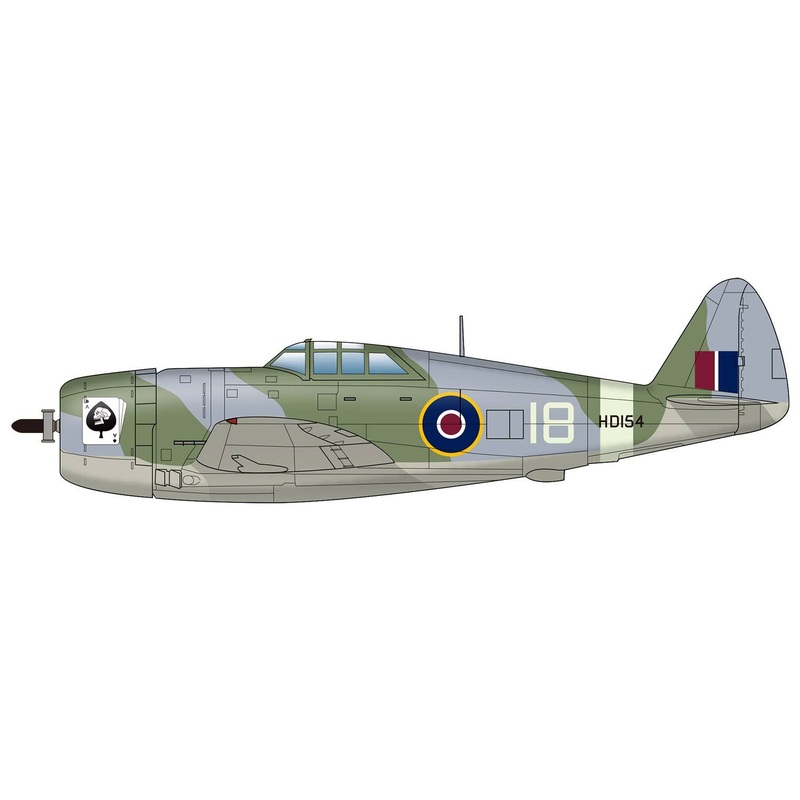 1/144 WWII Royal Air Force Fighter Thunderbolt Mk.I Razorback (Set of 2)