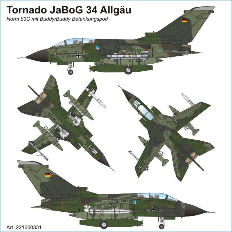 1/87 Tornado JaBoG 34 Allgau Norm 83C m.Tankpod