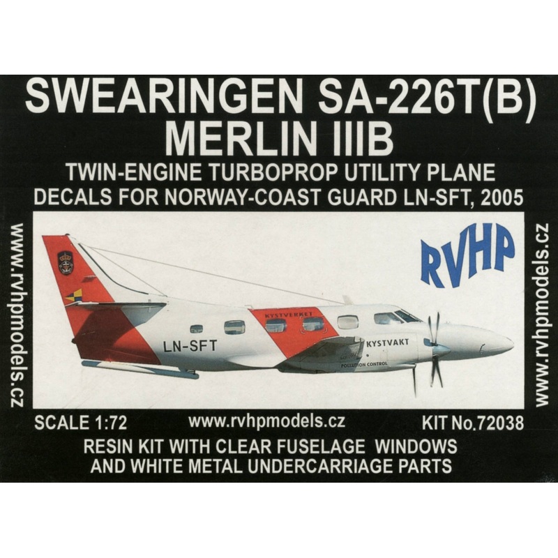 Swearingen SA-226T(B) Merlin IIIA (Decals for Norway Coast Guard)