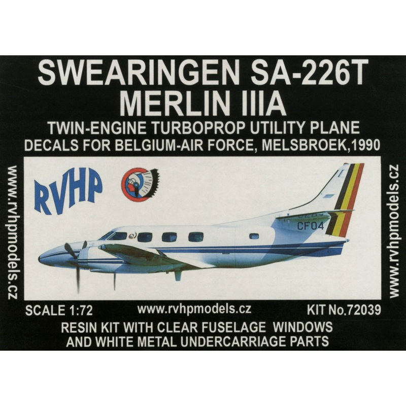 Swearingen SA-226T Merlin IIIA (Decals for Belgium Air Force)