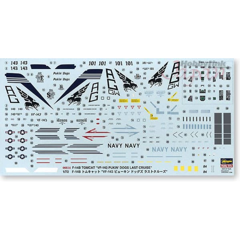 1/72 F-14B Tomcat VF-143 Pukin' Dogs Last Cruise