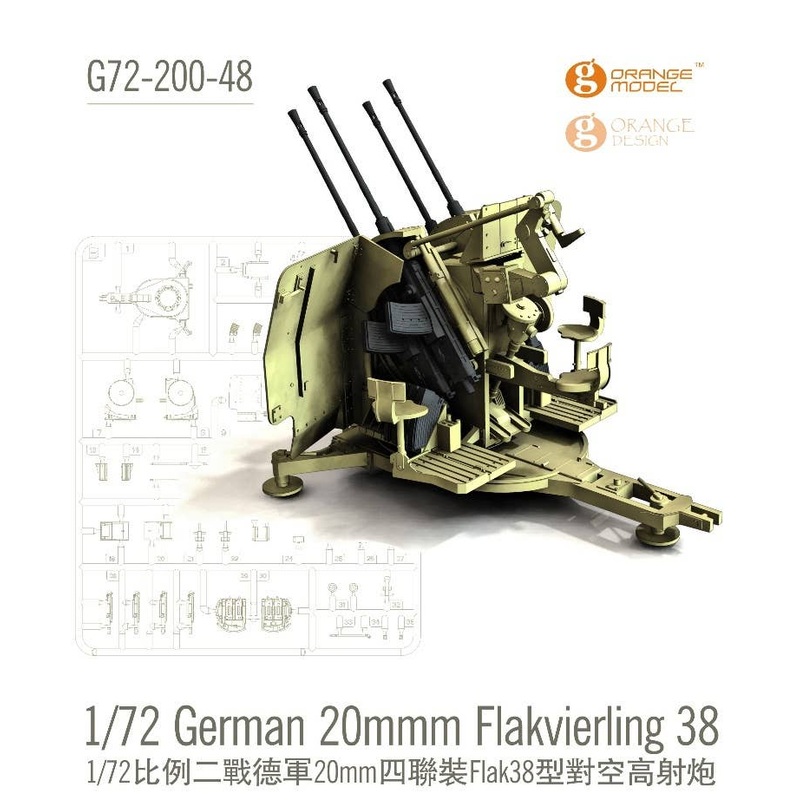 1/72 German 20mm Flakvierling 38