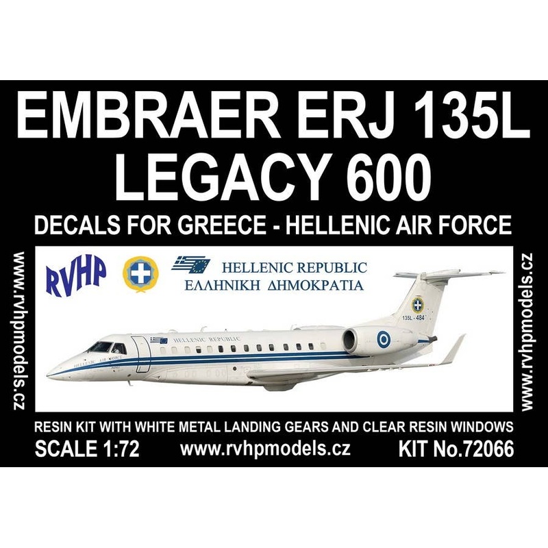 1/72 Embraer ERJ 135L Legacy 600 (Greece Hellenic Ari Force)