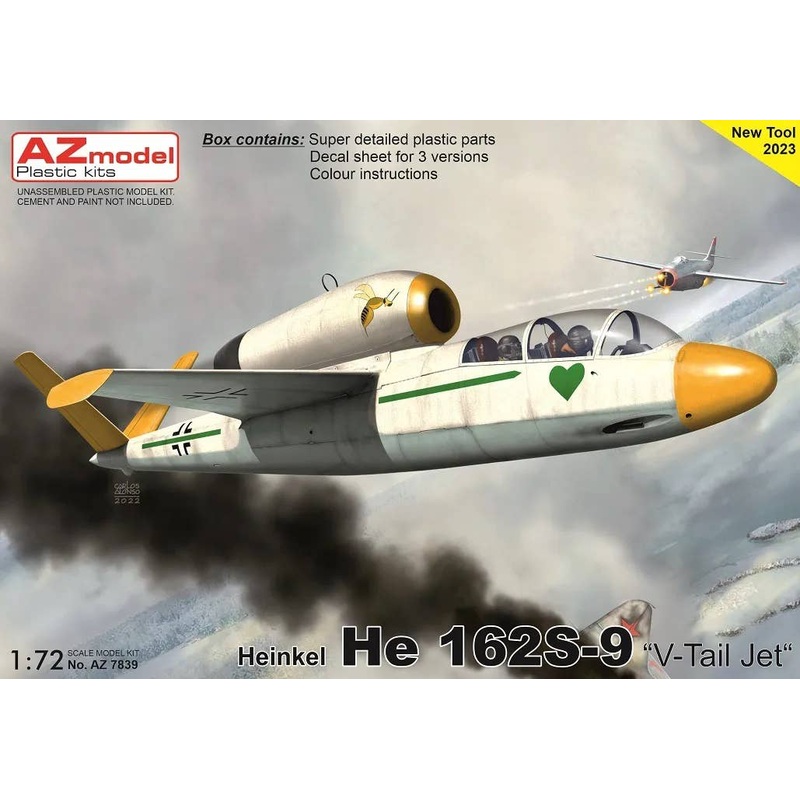 1/72 Heinkel He 162S-9 V-Tail Jet