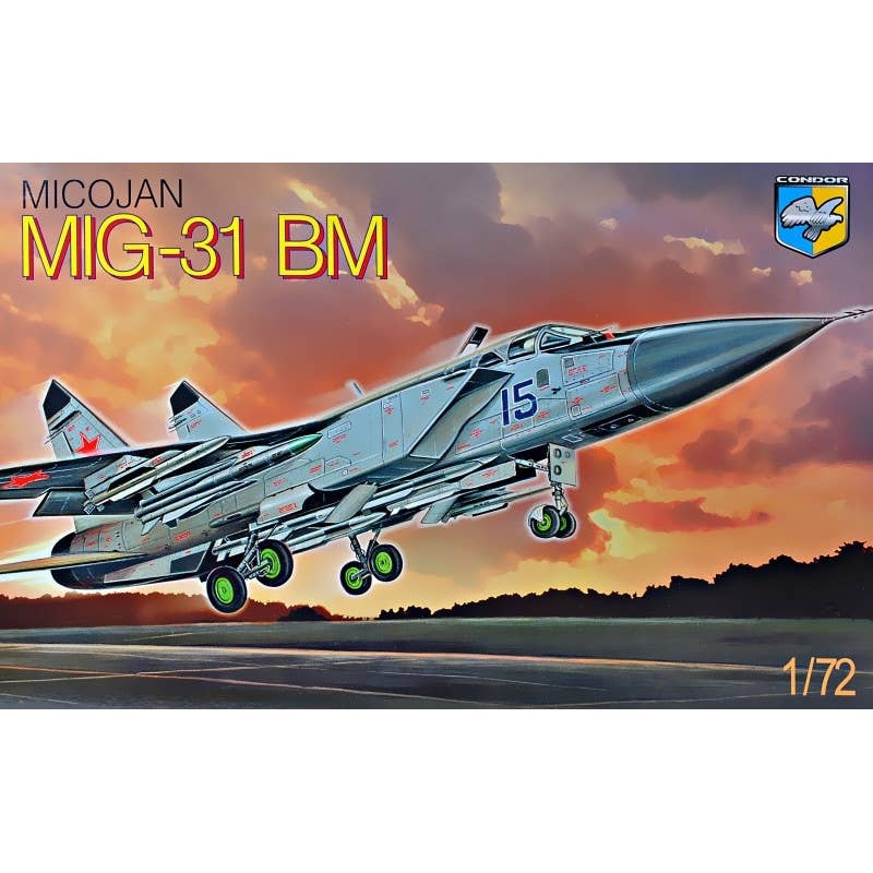 1/72 MiG-31 BM Foxhound Soviet Interceptor (2 Types Of Decals Included)