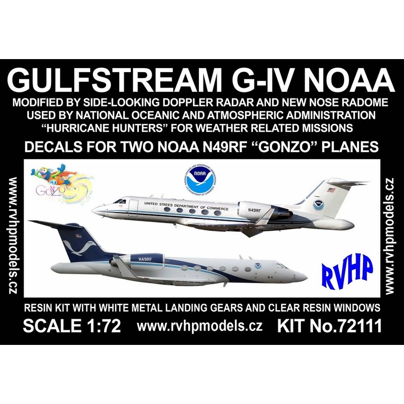 1/72 Gulfstream G-IV NOAA (2x NOAA "Gonzo")