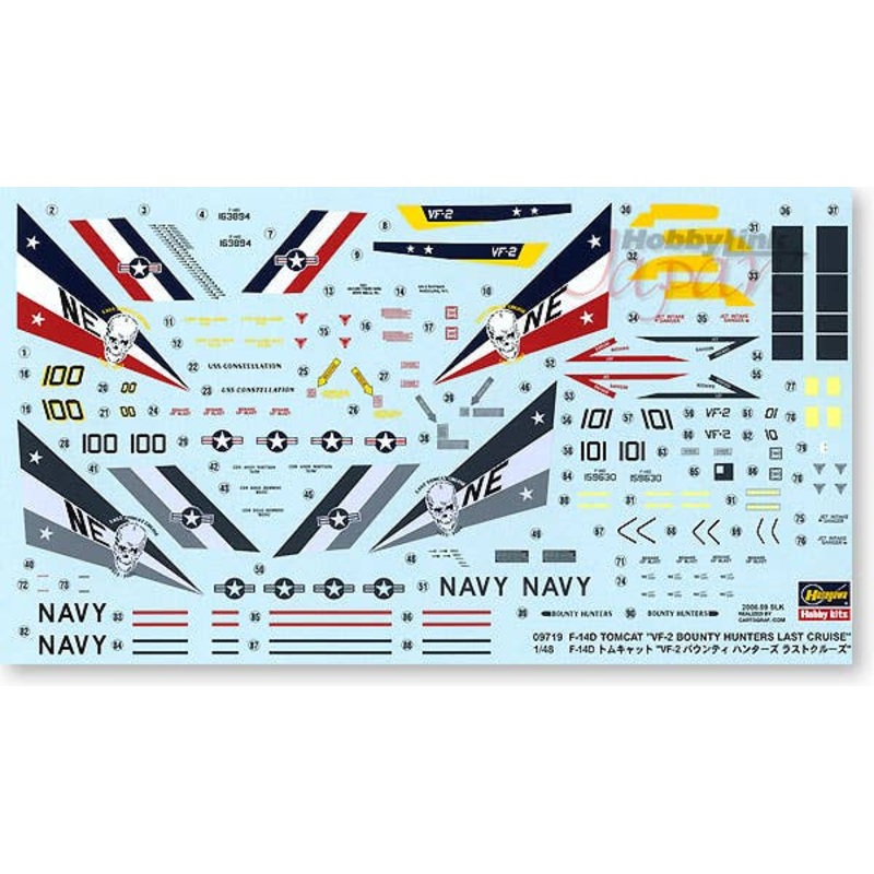 1/48 F-14D Tomcat VF-2 Bounty Hunters Last Cruise