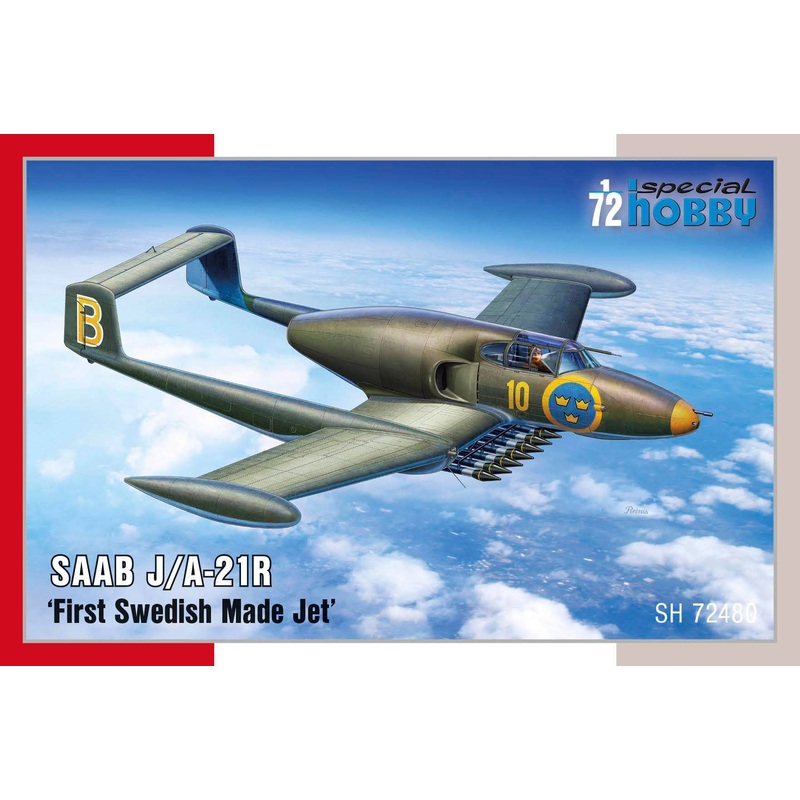 1/72 SAAB J/A-21R First Swedish Made Jet
