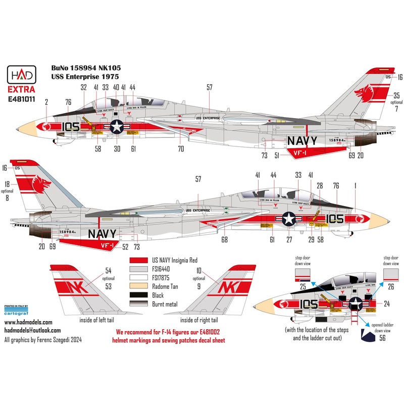1/48 F-14A VF-1 Wolfpack new extended version